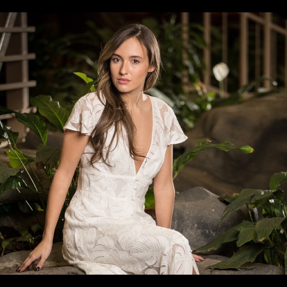 Hutch Silk Embroidered Dress Destination Wedding - Picture 6 of 7